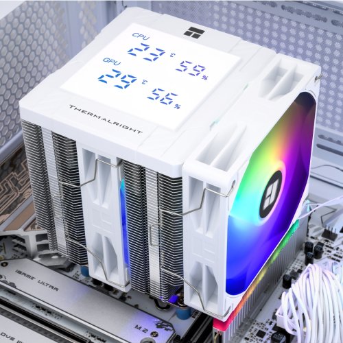 Кулер Thermalright Peerless Assassin 120 Digital ARGB White купити з перевіркою сумісності: огляд, характеристики, ціна у Києві, Львові, Вінниці, Хмельницькому, Івано-Франківську, Україні | інтернет-магазин TELEMART.UA фото