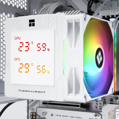 Кулер Thermalright Peerless Assassin 120 Digital ARGB White купити з перевіркою сумісності: огляд, характеристики, ціна у Києві, Львові, Вінниці, Хмельницькому, Івано-Франківську, Україні | інтернет-магазин TELEMART.UA фото
