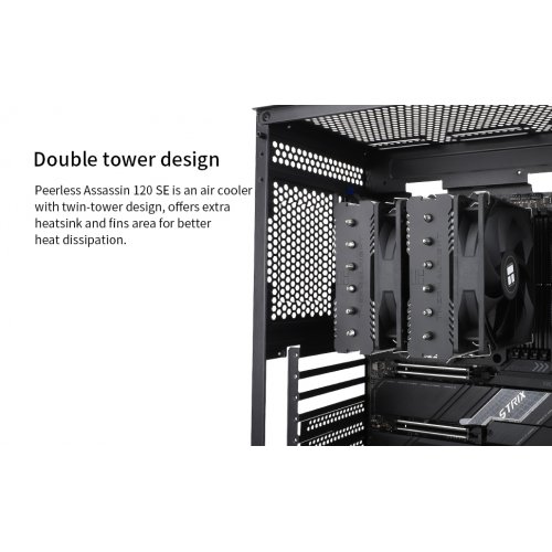 Кулер Thermalright Peerless Assassin 120 SE купити з перевіркою сумісності: огляд, характеристики, ціна у Києві, Львові, Вінниці, Хмельницькому, Івано-Франківську, Україні | інтернет-магазин TELEMART.UA фото