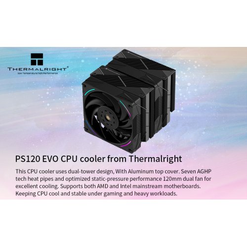 Кулер Thermalright Phantom Spirit 120 Evo купити з перевіркою сумісності: огляд, характеристики, ціна у Києві, Львові, Вінниці, Хмельницькому, Івано-Франківську, Україні | інтернет-магазин TELEMART.UA фото