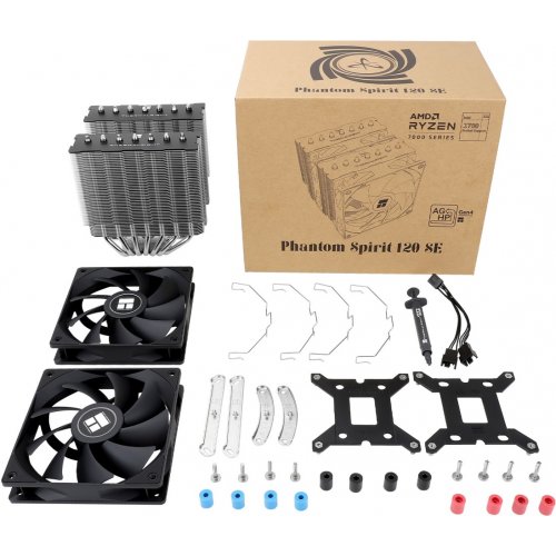 Кулер Thermalright Phantom Spirit 120 SE купити з перевіркою сумісності: огляд, характеристики, ціна у Києві, Львові, Вінниці, Хмельницькому, Івано-Франківську, Україні | інтернет-магазин TELEMART.UA фото