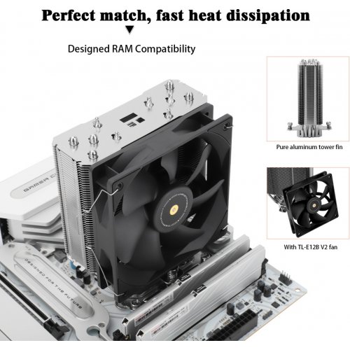 Купить Кулер Thermalright TR-TA120 EX V2 с проверкой совместимости: обзор, характеристики, цена в Киеве, Днепре, Одессе, Харькове, Украине | интернет-магазин TELEMART.UA фото