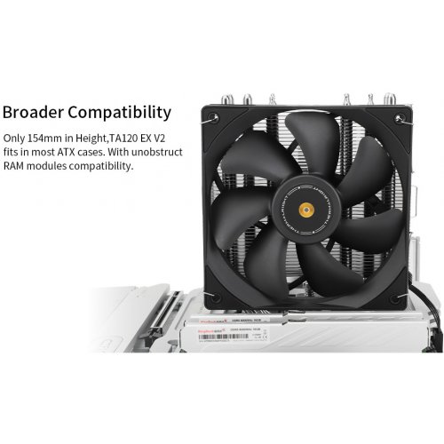 Купить Кулер Thermalright TR-TA120 EX V2 с проверкой совместимости: обзор, характеристики, цена в Киеве, Днепре, Одессе, Харькове, Украине | интернет-магазин TELEMART.UA фото