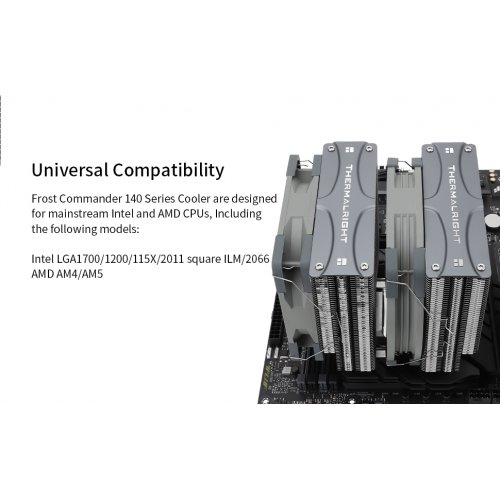 Купить Кулер Thermalright Frost Commander 140 с проверкой совместимости: обзор, характеристики, цена в Киеве, Днепре, Одессе, Харькове, Украине | интернет-магазин TELEMART.UA фото