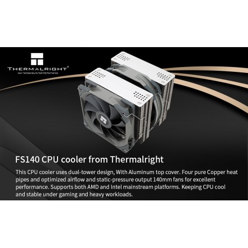 Кулер Thermalright Frost Spirit 140 купити з перевіркою сумісності: огляд, характеристики, ціна у Києві, Львові, Вінниці, Хмельницькому, Івано-Франківську, Україні | інтернет-магазин TELEMART.UA фото