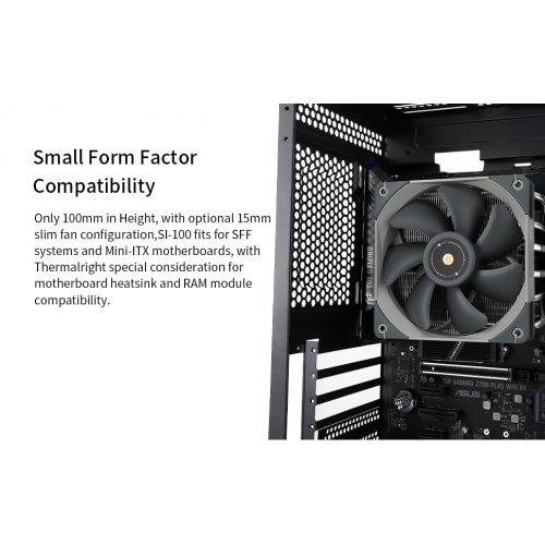 Кулер Thermalright TR-SI-100 купити з перевіркою сумісності: огляд, характеристики, ціна у Києві, Львові, Вінниці, Хмельницькому, Івано-Франківську, Україні | інтернет-магазин TELEMART.UA фото