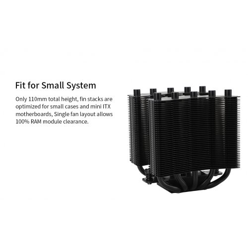 Кулер Thermalright Silver Soul 110 Black купити з перевіркою сумісності: огляд, характеристики, ціна у Києві, Львові, Вінниці, Хмельницькому, Івано-Франківську, Україні | інтернет-магазин TELEMART.UA фото