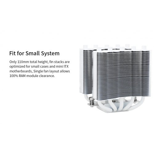 Купить Кулер Thermalright Silver Soul 110 White с проверкой совместимости: обзор, характеристики, цена в Киеве, Днепре, Одессе, Харькове, Украине | интернет-магазин TELEMART.UA фото