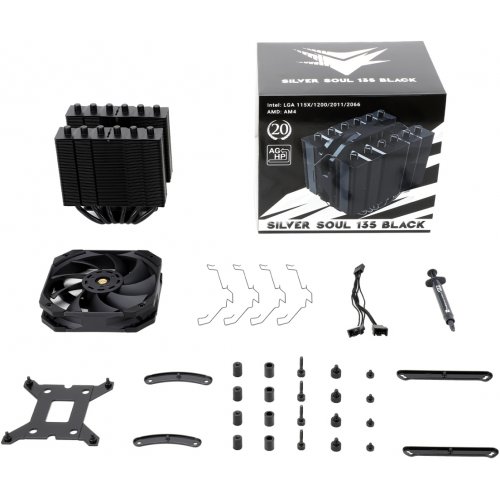 Кулер Thermalright Silver Soul 135 Black купити з перевіркою сумісності: огляд, характеристики, ціна у Києві, Львові, Вінниці, Хмельницькому, Івано-Франківську, Україні | інтернет-магазин TELEMART.UA фото