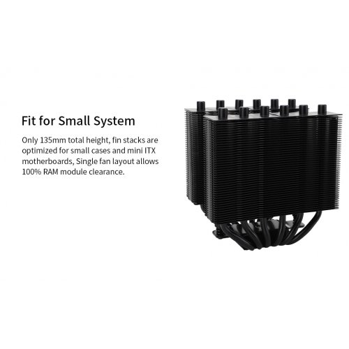 Кулер Thermalright Silver Soul 135 Black купити з перевіркою сумісності: огляд, характеристики, ціна у Києві, Львові, Вінниці, Хмельницькому, Івано-Франківську, Україні | інтернет-магазин TELEMART.UA фото