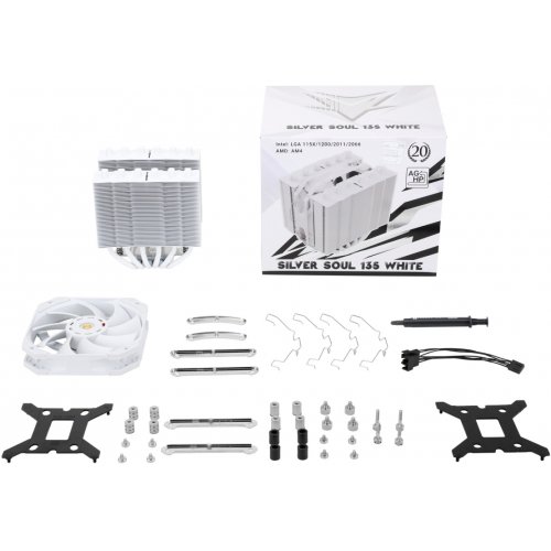 Кулер Thermalright Silver Soul 135 White купити з перевіркою сумісності: огляд, характеристики, ціна у Києві, Львові, Вінниці, Хмельницькому, Івано-Франківську, Україні | інтернет-магазин TELEMART.UA фото