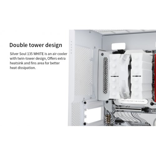 Кулер Thermalright Silver Soul 135 White купити з перевіркою сумісності: огляд, характеристики, ціна у Києві, Львові, Вінниці, Хмельницькому, Івано-Франківську, Україні | інтернет-магазин TELEMART.UA фото
