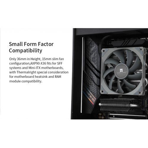 Кулер Thermalright AXP-90 X36 купити з перевіркою сумісності: огляд, характеристики, ціна у Києві, Львові, Вінниці, Хмельницькому, Івано-Франківську, Україні | інтернет-магазин TELEMART.UA фото