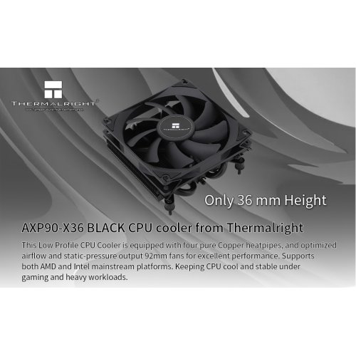 Купить Кулер Thermalright AXP-90 X36 Black с проверкой совместимости: обзор, характеристики, цена в Киеве, Днепре, Одессе, Харькове, Украине | интернет-магазин TELEMART.UA фото