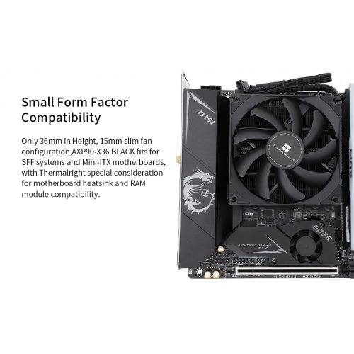 Купить Кулер Thermalright AXP-90 X36 Black с проверкой совместимости: обзор, характеристики, цена в Киеве, Днепре, Одессе, Харькове, Украине | интернет-магазин TELEMART.UA фото