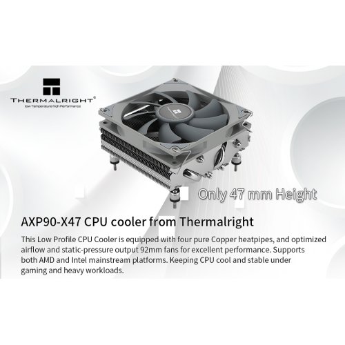 Кулер Thermalright AXP-90 X47 купити з перевіркою сумісності: огляд, характеристики, ціна у Києві, Львові, Вінниці, Хмельницькому, Івано-Франківську, Україні | інтернет-магазин TELEMART.UA фото