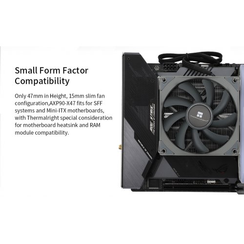 Кулер Thermalright AXP-90 X47 купити з перевіркою сумісності: огляд, характеристики, ціна у Києві, Львові, Вінниці, Хмельницькому, Івано-Франківську, Україні | інтернет-магазин TELEMART.UA фото