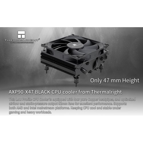 Купить Кулер Thermalright AXP-90 X47 Black с проверкой совместимости: обзор, характеристики, цена в Киеве, Днепре, Одессе, Харькове, Украине | интернет-магазин TELEMART.UA фото