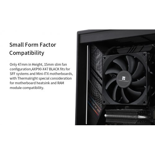Купить Кулер Thermalright AXP-90 X47 Black с проверкой совместимости: обзор, характеристики, цена в Киеве, Днепре, Одессе, Харькове, Украине | интернет-магазин TELEMART.UA фото