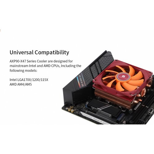 Кулер Thermalright AXP-90 X47 Full купити з перевіркою сумісності: огляд, характеристики, ціна у Києві, Львові, Вінниці, Хмельницькому, Івано-Франківську, Україні | інтернет-магазин TELEMART.UA фото