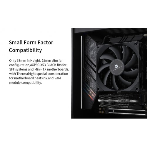 Купить Кулер Thermalright AXP-90 X53 Black с проверкой совместимости: обзор, характеристики, цена в Киеве, Днепре, Одессе, Харькове, Украине | интернет-магазин TELEMART.UA фото
