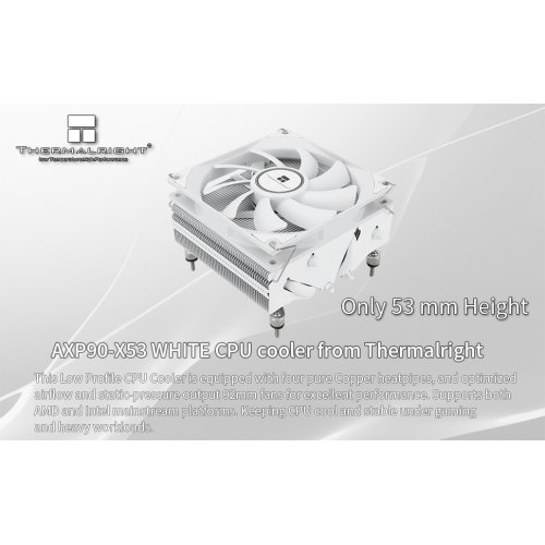Купить Кулер Thermalright AXP-90 X53 White с проверкой совместимости: обзор, характеристики, цена в Киеве, Днепре, Одессе, Харькове, Украине | интернет-магазин TELEMART.UA фото