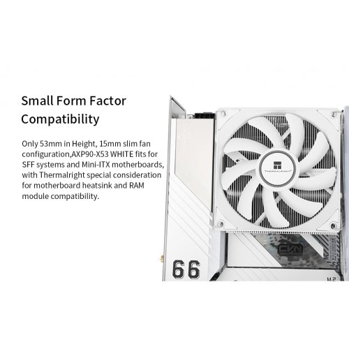 Купить Кулер Thermalright AXP-90 X53 White с проверкой совместимости: обзор, характеристики, цена в Киеве, Днепре, Одессе, Харькове, Украине | интернет-магазин TELEMART.UA фото