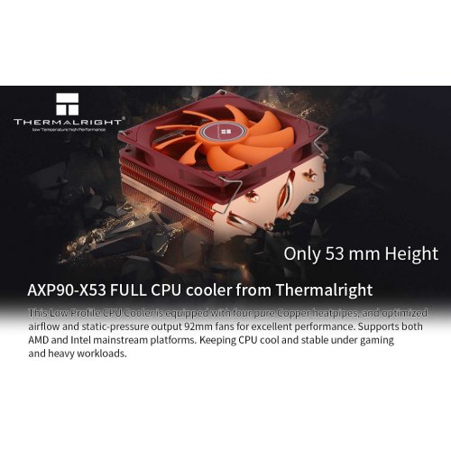 Кулер Thermalright AXP-90 X53 Full купити з перевіркою сумісності: огляд, характеристики, ціна у Києві, Львові, Вінниці, Хмельницькому, Івано-Франківську, Україні | інтернет-магазин TELEMART.UA фото