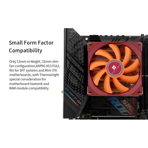 Кулер Thermalright AXP-90 X53 Full купити з перевіркою сумісності: огляд, характеристики, ціна у Києві, Львові, Вінниці, Хмельницькому, Івано-Франківську, Україні | інтернет-магазин TELEMART.UA фото