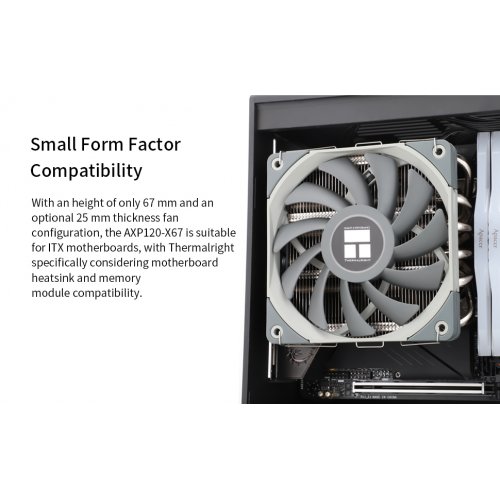 Купить Кулер Thermalright AXP120 X67 с проверкой совместимости: обзор, характеристики, цена в Киеве, Днепре, Одессе, Харькове, Украине | интернет-магазин TELEMART.UA фото
