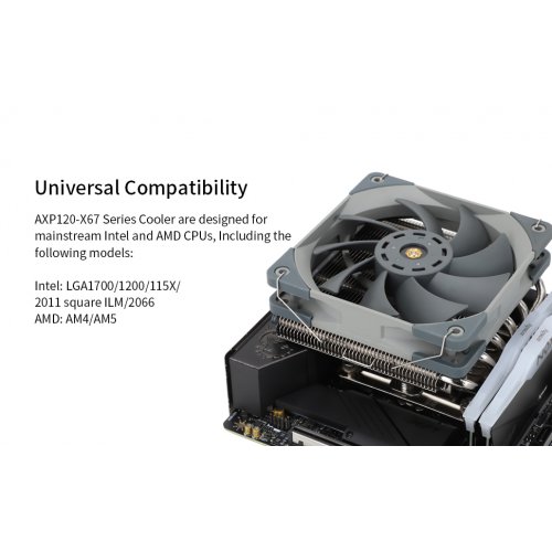 Купить Кулер Thermalright AXP120 X67 с проверкой совместимости: обзор, характеристики, цена в Киеве, Днепре, Одессе, Харькове, Украине | интернет-магазин TELEMART.UA фото
