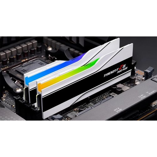 Купить ОЗУ G.Skill DDR5 64GB (2x32GB) 6000Mhz Trident Z5 Neo RGB White (F5-6000J2836G32GX2-TZ5NRW) с проверкой совместимости: обзор, характеристики, цена в Киеве, Днепре, Одессе, Харькове, Украине | интернет-магазин TELEMART.UA фото