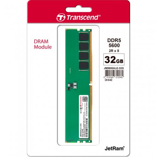 Купить ОЗУ Transcend DDR5 32GB 5600Mhz JetRam (JM5600ALE-32G) с проверкой совместимости: обзор, характеристики, цена в Киеве, Днепре, Одессе, Харькове, Украине | интернет-магазин TELEMART.UA фото