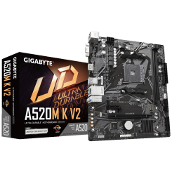 Уцінка материнська плата Gigabyte A520M K V2 (sAM4, AMD A520) (Сліди використання, 762332)