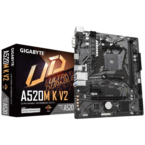 Уцінка материнська плата Gigabyte A520M K V2 (sAM4, AMD A520) (Сліди використання, 762332) купити з перевіркою сумісності: огляд, характеристики, ціна у Києві, Львові, Вінниці, Хмельницькому, Івано-Франківську, Україні | інтернет-магазин TELEMART.UA фото