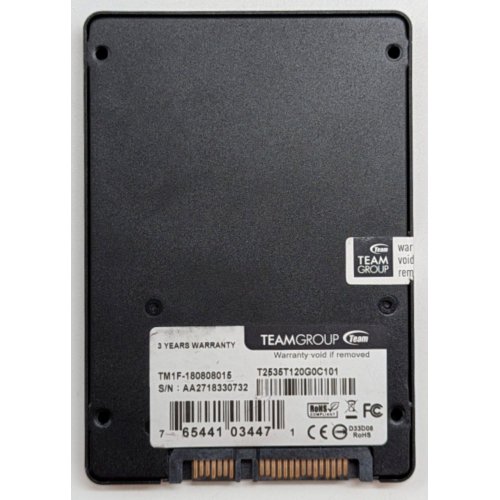 Купить Ssd-диск Team L5 Lite TLC 120GB 2.5'' (T2535T120G0C101) (Восстановлено продавцом, 762337) с проверкой совместимости: обзор, характеристики, цена в Киеве, Днепре, Одессе, Харькове, Украине | интернет-магазин TELEMART.UA фото