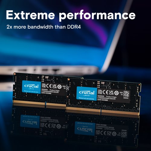 Купить ОЗУ Crucial SODIMM DDR5 64GB (2x32GB) 5600Mhz (CT2K32G56C46S5) с проверкой совместимости: обзор, характеристики, цена в Киеве, Днепре, Одессе, Харькове, Украине | интернет-магазин TELEMART.UA фото