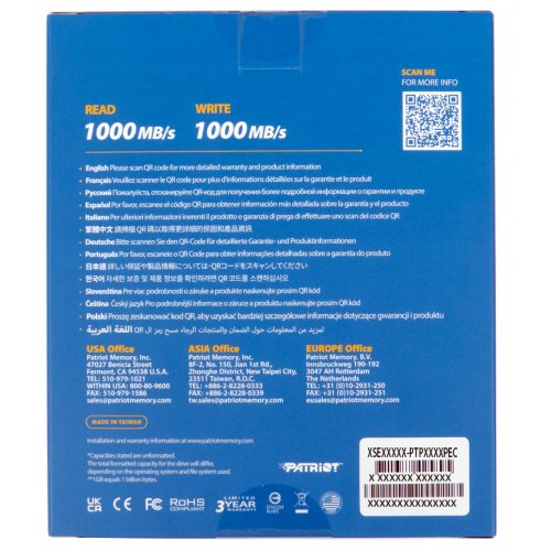 Купить SSD-диск Patriot Transporter 2TB USB Type-C (PTP2TBPEC) с проверкой совместимости: обзор, характеристики, цена в Киеве, Днепре, Одессе, Харькове, Украине | интернет-магазин TELEMART.UA фото