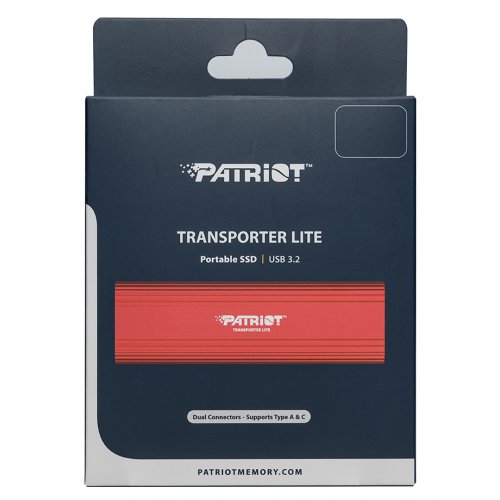 Купить SSD-диск Patriot Transporter Lite 2TB USB Type-C (PTPL2TBPEC) Red с проверкой совместимости: обзор, характеристики, цена в Киеве, Днепре, Одессе, Харькове, Украине | интернет-магазин TELEMART.UA фото