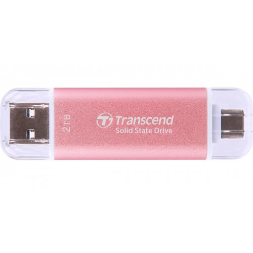 SSD-диск Transcend ESD310 3D NAND 2TB USB + USB Type-C (TS2TESD310P) Pink купити з перевіркою сумісності: огляд, характеристики, ціна у Києві, Львові, Вінниці, Хмельницькому, Івано-Франківську, Україні | інтернет-магазин TELEMART.UA фото
