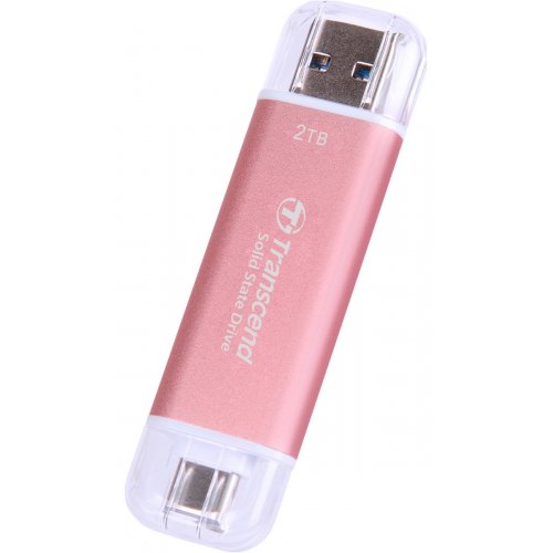 SSD-диск Transcend ESD310 3D NAND 2TB USB + USB Type-C (TS2TESD310P) Pink купити з перевіркою сумісності: огляд, характеристики, ціна у Києві, Львові, Вінниці, Хмельницькому, Івано-Франківську, Україні | інтернет-магазин TELEMART.UA фото