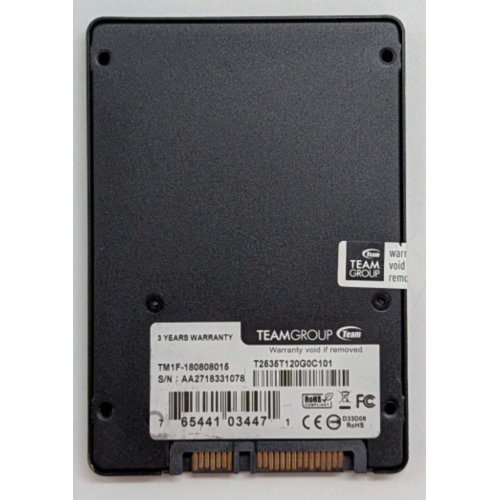 Купить Ssd-диск Team L5 Lite TLC 120GB 2.5'' (T2535T120G0C101) (Восстановлено продавцом, 762371) с проверкой совместимости: обзор, характеристики, цена в Киеве, Днепре, Одессе, Харькове, Украине | интернет-магазин TELEMART.UA фото
