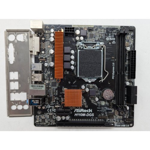 Материнська плата AsRock H110M-DGS (s1151, Intel H110) (Відновлено продавцем, 762383) купити з перевіркою сумісності: огляд, характеристики, ціна у Києві, Львові, Вінниці, Хмельницькому, Івано-Франківську, Україні | інтернет-магазин TELEMART.UA фото