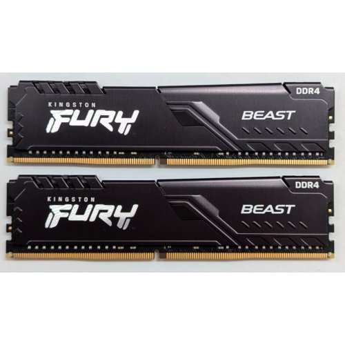 Озп Kingston DDR4 32GB (2x16GB) 3200Mhz FURY Beast Black (KF432C16BB1K2/32) (Відновлено продавцем, 762384) купити з перевіркою сумісності: огляд, характеристики, ціна у Києві, Львові, Вінниці, Хмельницькому, Івано-Франківську, Україні | інтернет-магазин TELEMART.UA фото