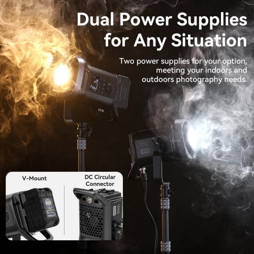 Купить Видеосвет Ulanzi VL-200Bi 200W V-Mount Video Light (L079CNA1 VL200Bi) Black - цена в Харькове, Киеве, Днепре, Одессе
в интернет-магазине Telemart фото