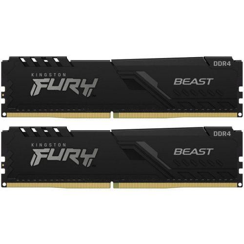 Озп Kingston DDR4 16GB (2x8GB) 3200Mhz FURY Beast Black (KF432C16BBK2/16) (Відновлено продавцем, 762395) купити з перевіркою сумісності: огляд, характеристики, ціна у Києві, Львові, Вінниці, Хмельницькому, Івано-Франківську, Україні | інтернет-магазин TELEMART.UA фото