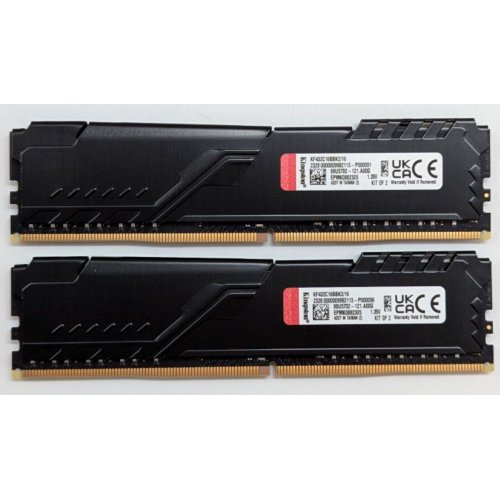 Озп Kingston DDR4 16GB (2x8GB) 3200Mhz FURY Beast Black (KF432C16BBK2/16) (Відновлено продавцем, 762395) купити з перевіркою сумісності: огляд, характеристики, ціна у Києві, Львові, Вінниці, Хмельницькому, Івано-Франківську, Україні | інтернет-магазин TELEMART.UA фото