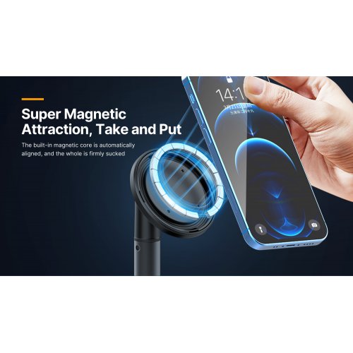 Держатель для смартфона Ulanzi VIJIM HP002 Magnetic Desk iPhone Stand (2908 HP002) Black купить в Украине: Киев, Днепр, Харьков, Одесса  | Низкая цена, отзывы, характеристики от TELEMART фото