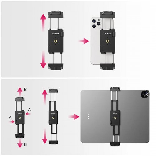 Купить Держатель для телефона и планшета Ulanzi Universal Tripod Mount For Phone and Tablet (2809 ST-29) Black - цена в Харькове, Киеве, Днепре, Одессе
в интернет-магазине Telemart фото