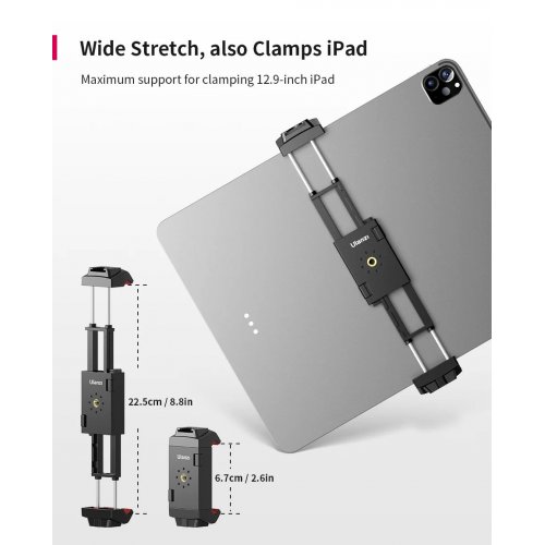 Купить Держатель для телефона и планшета Ulanzi Universal Tripod Mount For Phone and Tablet (2809 ST-29) Black - цена в Харькове, Киеве, Днепре, Одессе
в интернет-магазине Telemart фото